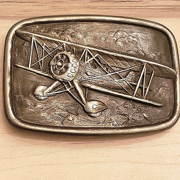 Avon Other - Vintage Belt Buckle Biplane Pewter Avon EUC